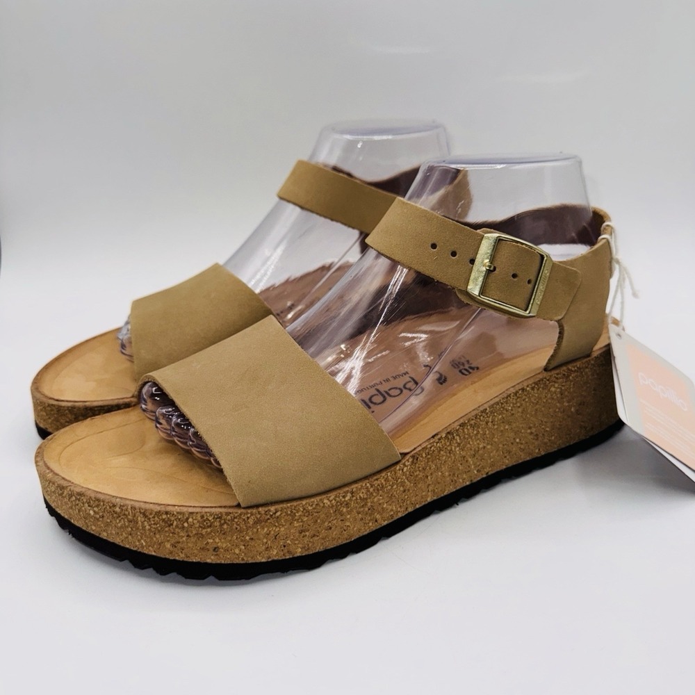 Papillio Glenda Sandals Women's Size‎ 9 EU 40 Sandcastle Nubuck Leather